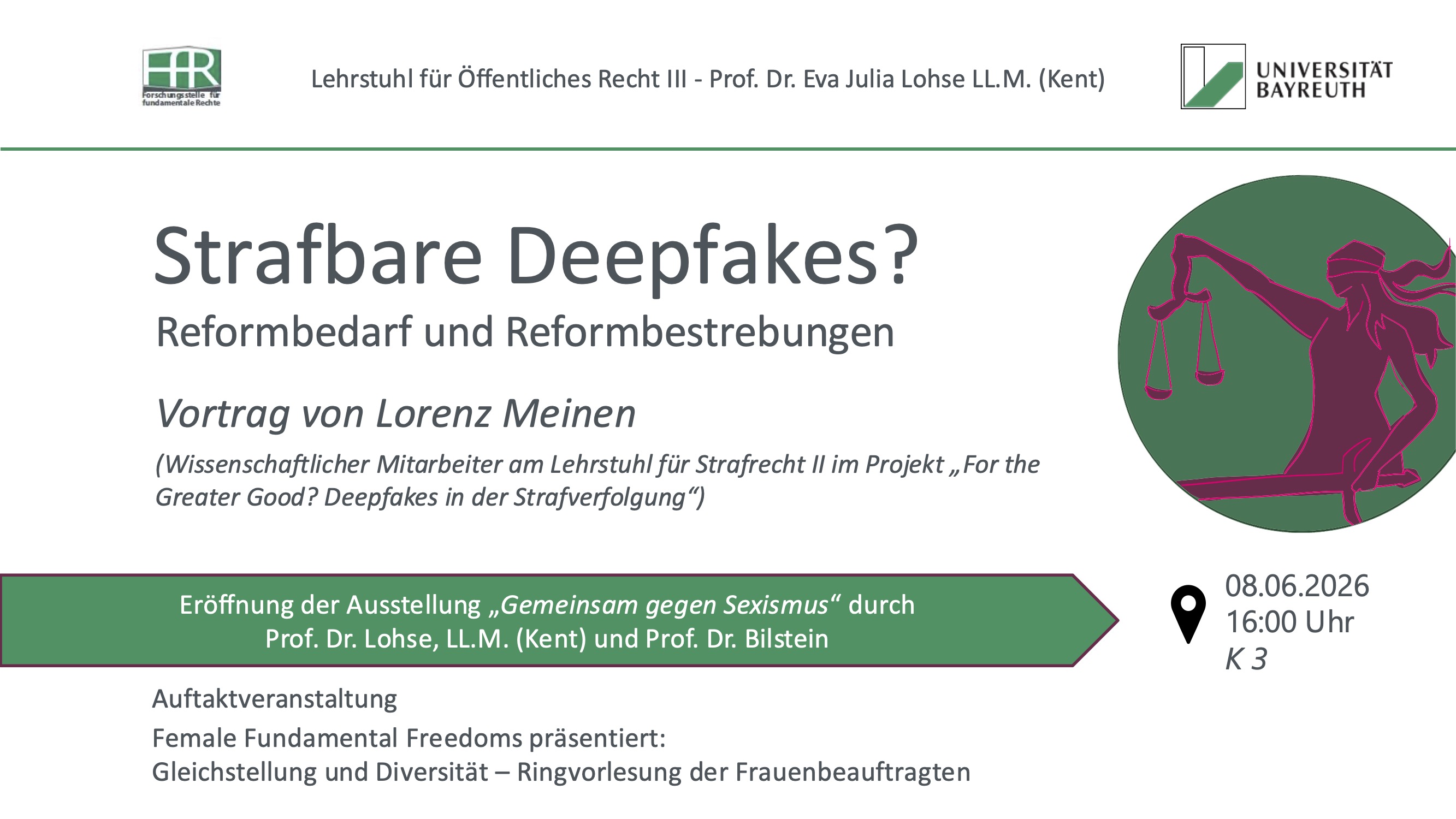 Einladung zum Vortrag am 08.06. im Raum K3 um 16 Uhr